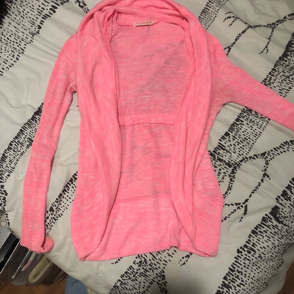 ARDENE | Neon Pink Knitted Cardigan | lightweight | XS